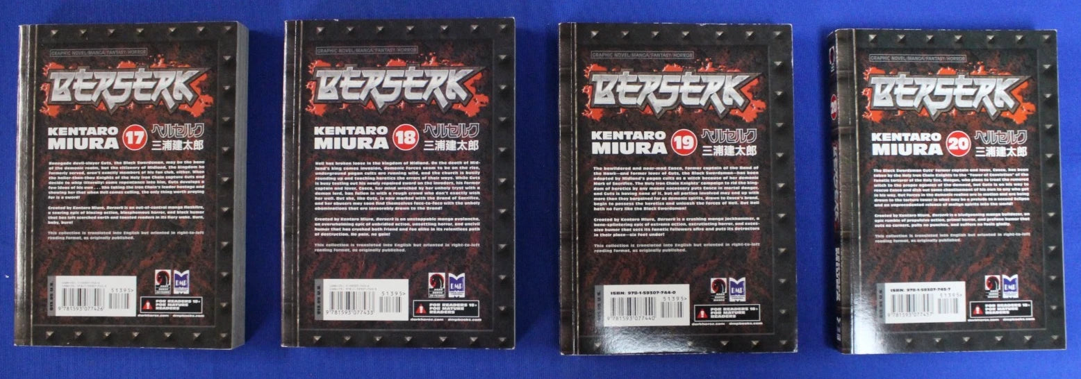 Berserk Vol 1-41 + Flame Dragon Knight English Manga Near Complete Paperback Set