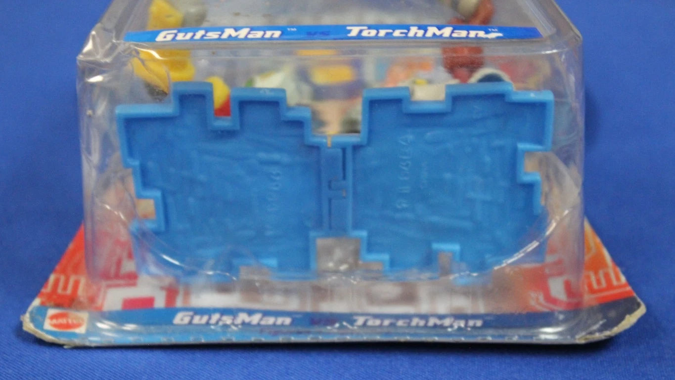 Megaman NT Warrior GutsMan vs TorchMan Figures in Box