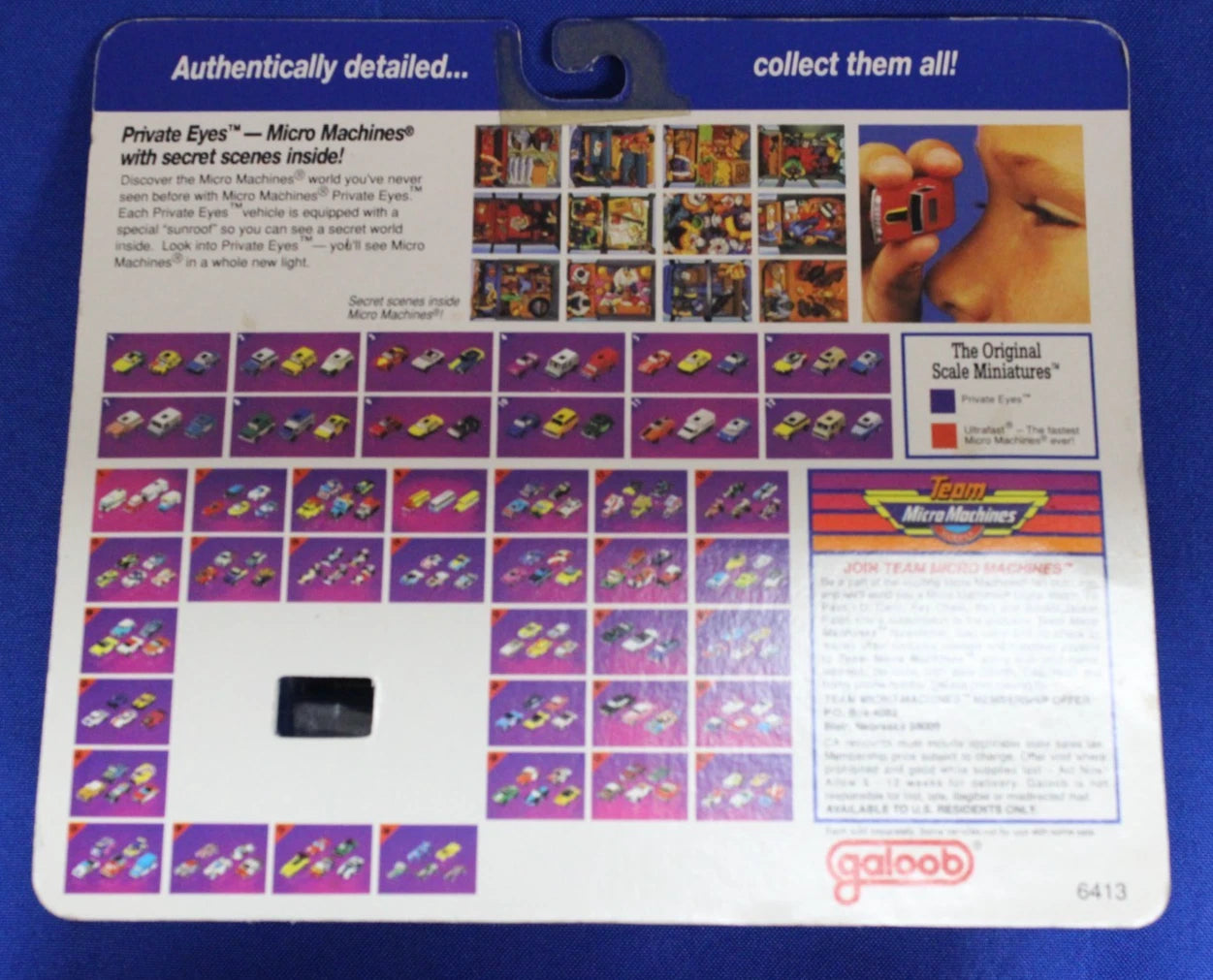 Galoob Micro Machines Private Eyes Collection #s 3 5 6 & 12 Complete in Box