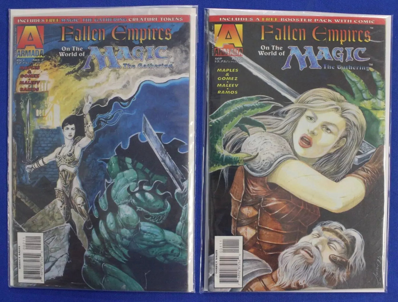 Magic the Gathering Fallen Empires #1-2 Complete Set Polybagged VF