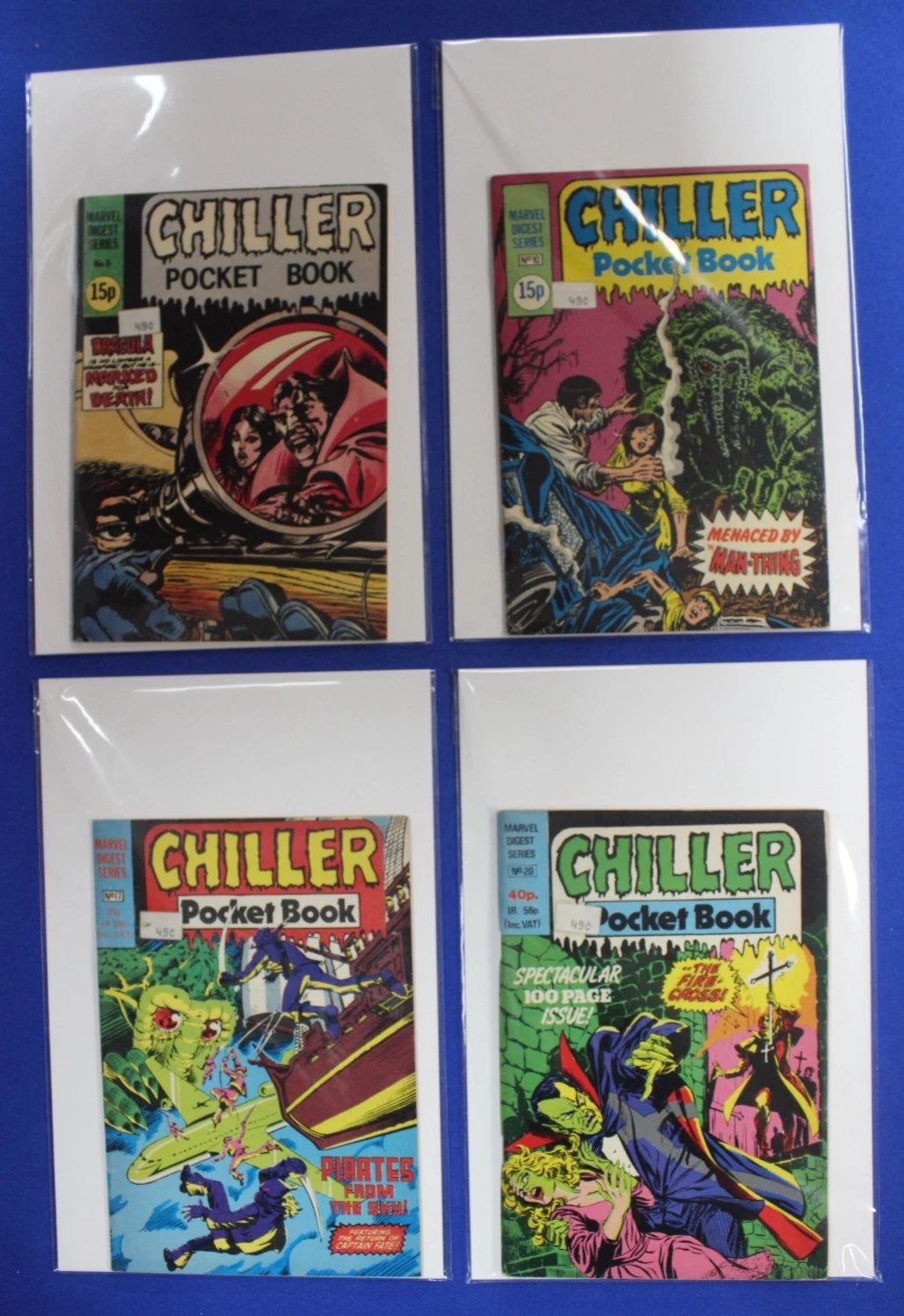 Chiller Pocket Book #5 10 17 & 20 Lot of 4 FN