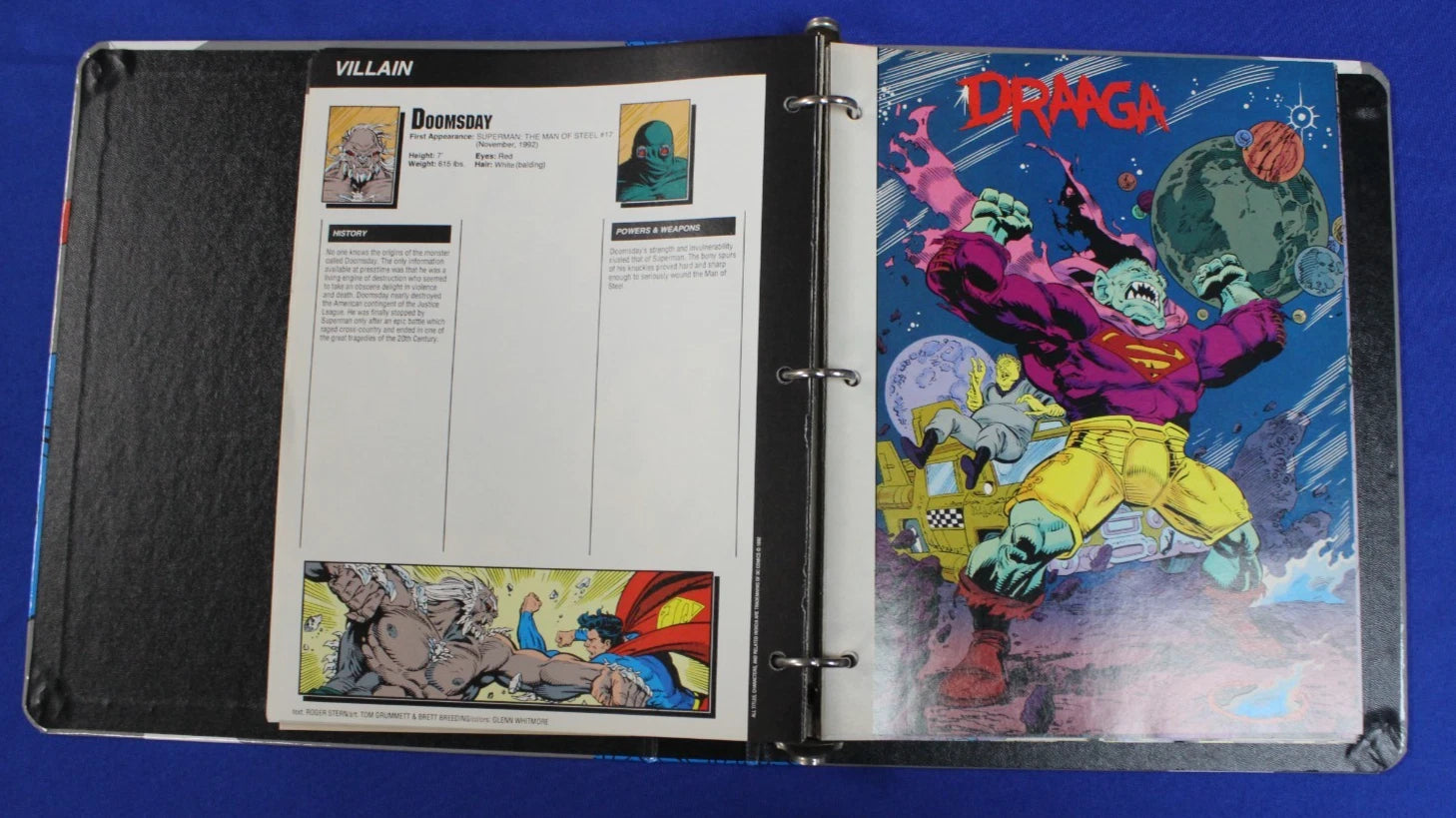 Who's Who in the DC Universe Lot of 2 Binders of DC Character and Data Sheets