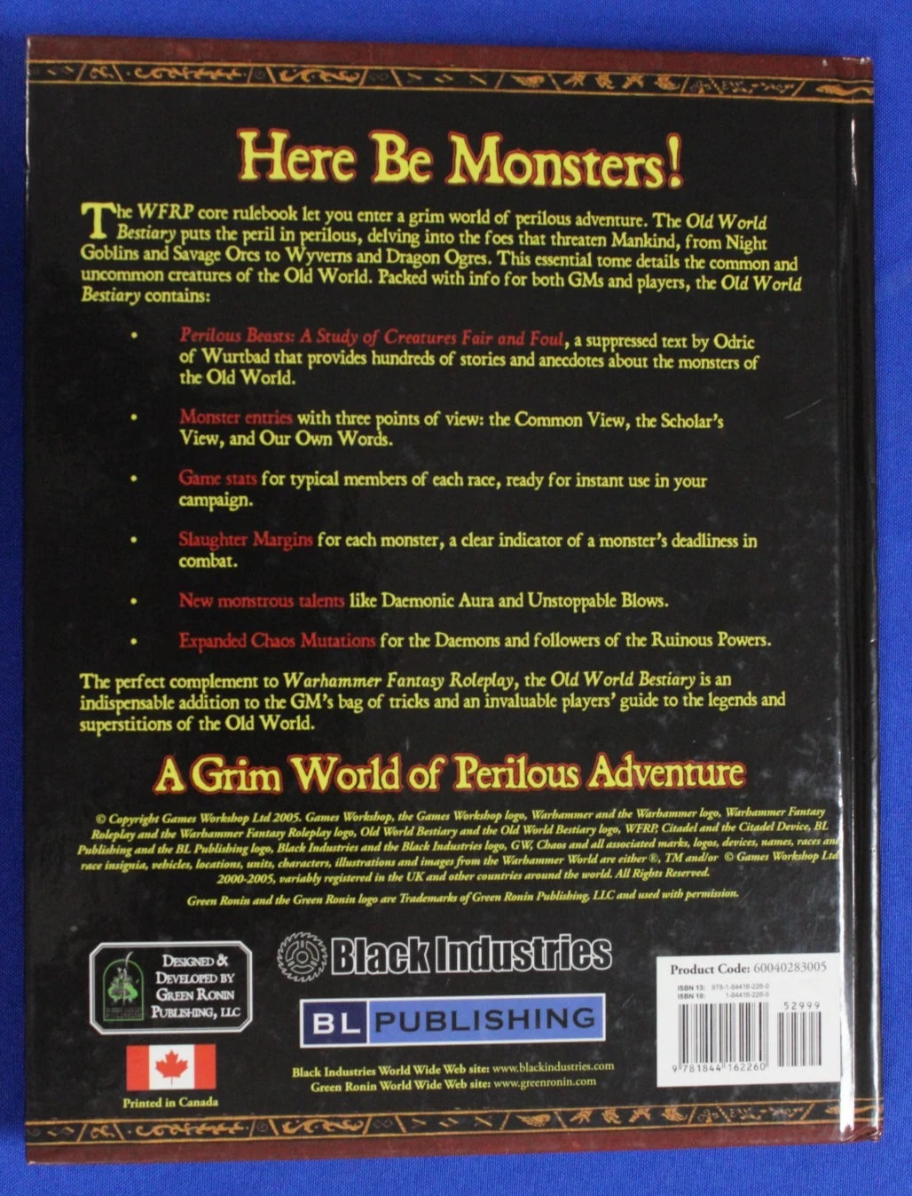 Warhammer Fantasy Roleplay 2nd Edition + Old World Bestiary + Game Master's Pack
