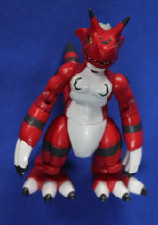 Bandai 2001 Digimon Digi-Warrior Action Figure Lot of 4 Loose + Kyubimon Trading Card
