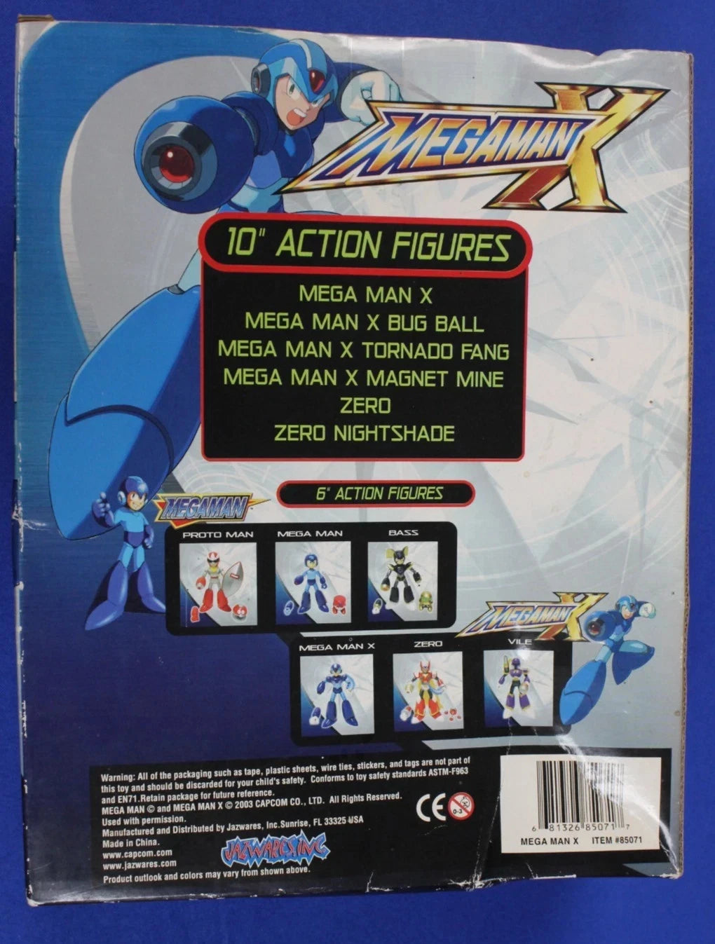 Mega Man X & Magnet Mine 10" Action Figure Lot of 2