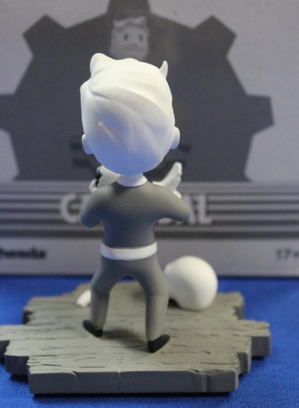Bethesda 2021 Fallout Vault Boy Cannibal Black and White Mini Statue