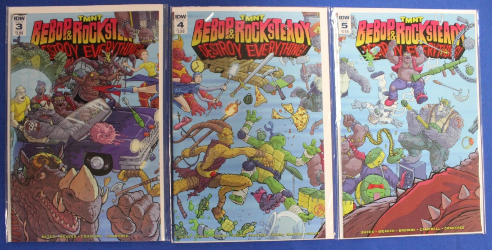 TMNT Bebop & Rocksteady Hit the Road & Destroy Everything #1-5 Complete Sets