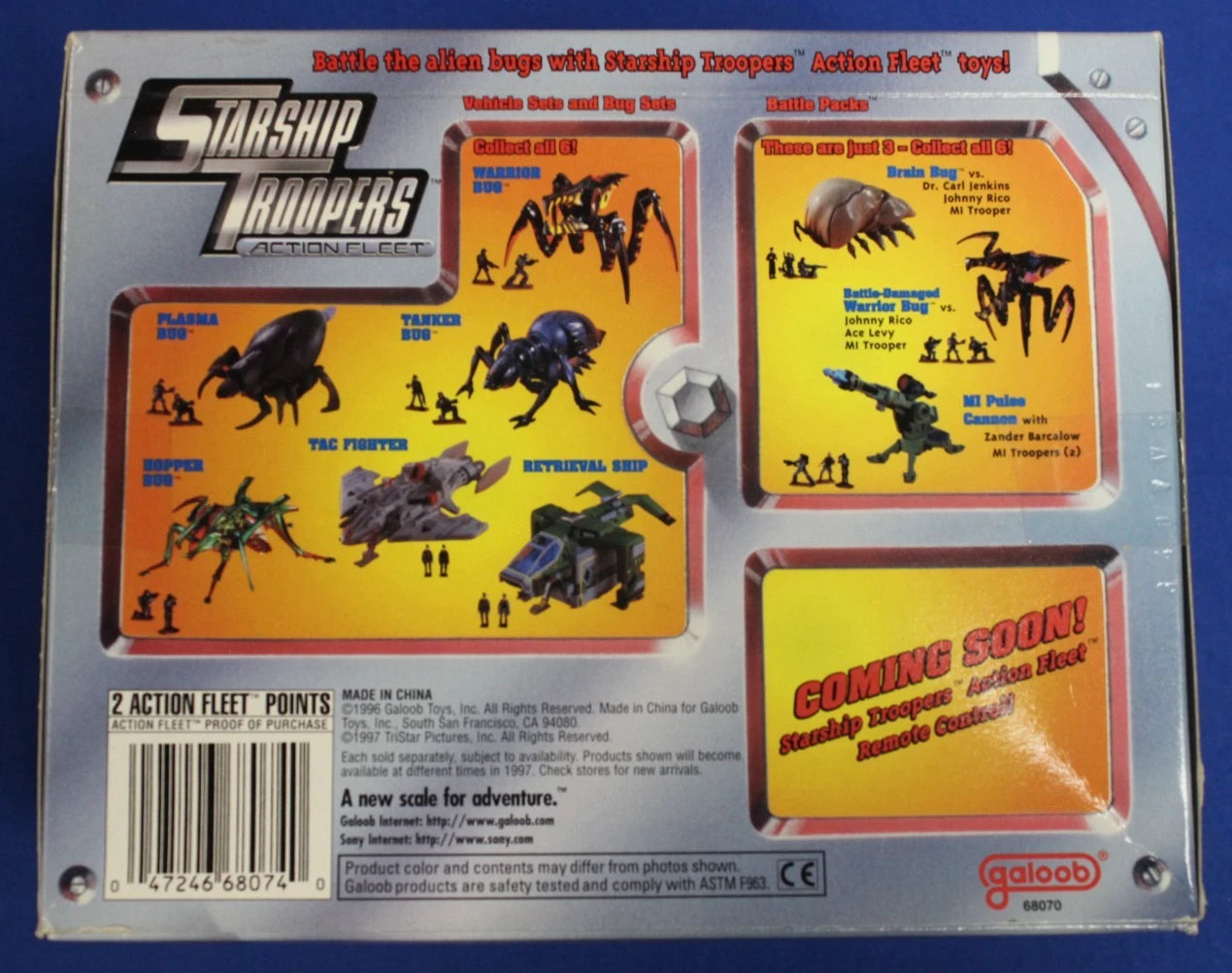 Galoob 1996 Starship Troopers Action Fleet Warrior Bug vs. Corporal Bronski &amp; MI Trooper Action Figure