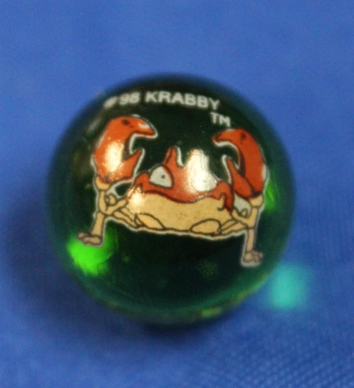 Pokemon 1998 Lot of 10 Marbles + Sandshrew Marble Bag