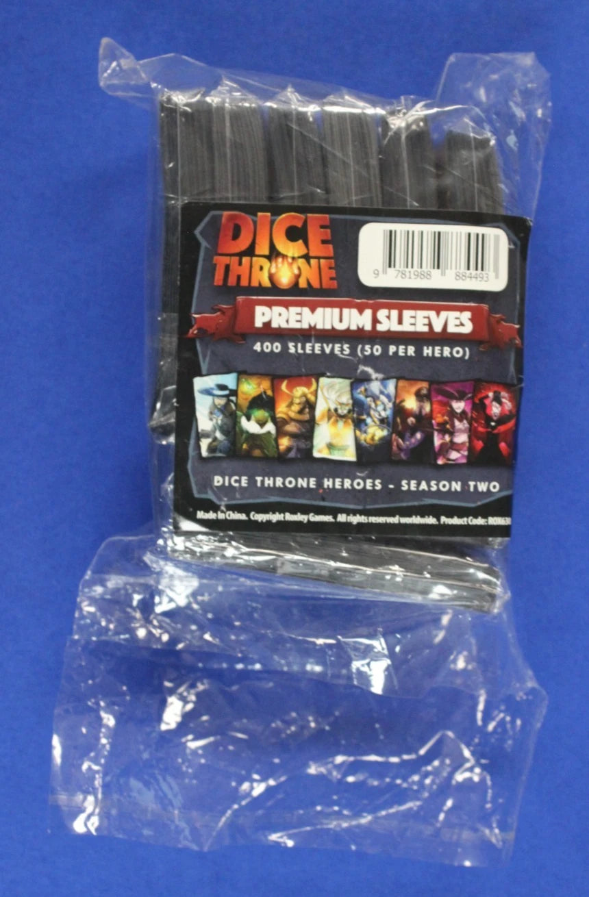 Mind Bottling Games Dice Throne S1 & S2 Bundle with Card Sleeves and Playmats