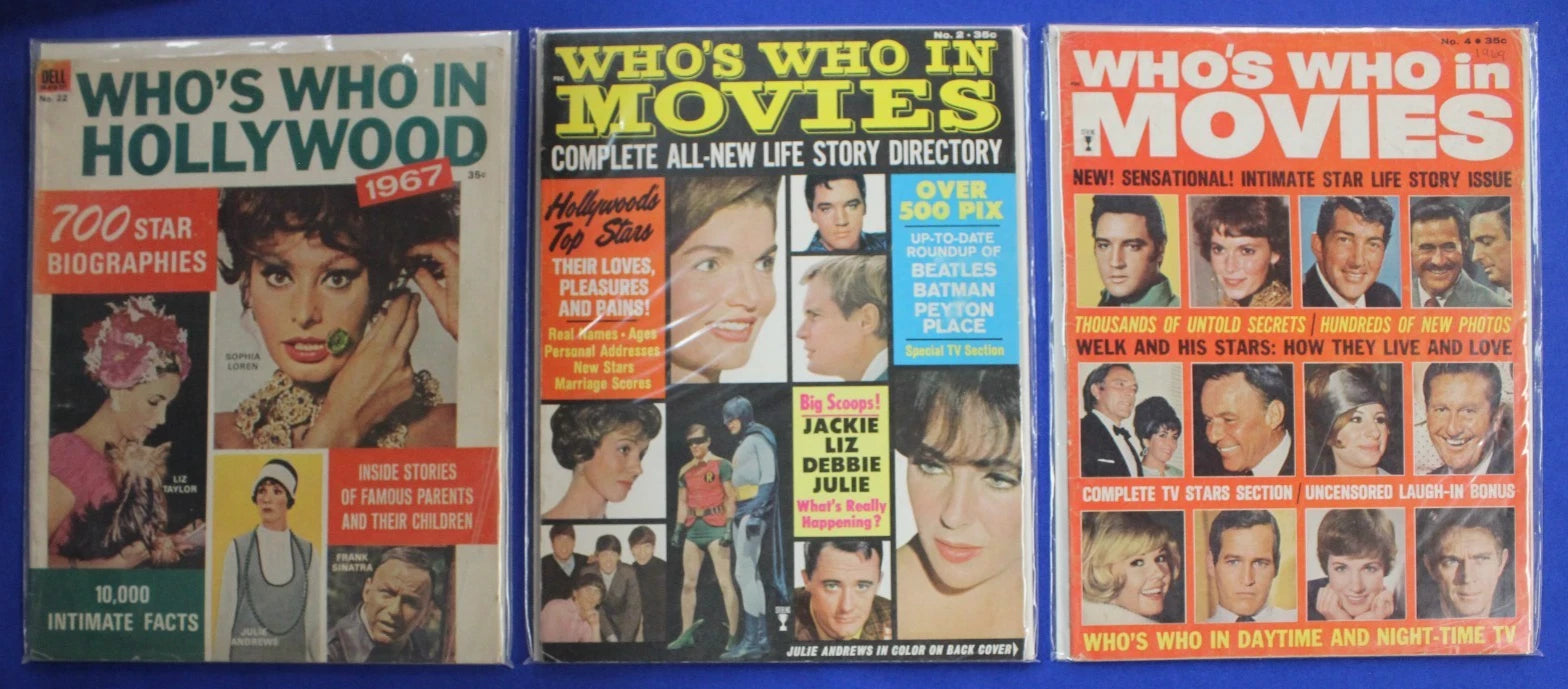 Who's Who in Hollywood & Movies Magazine Lot of 26 GD-FN