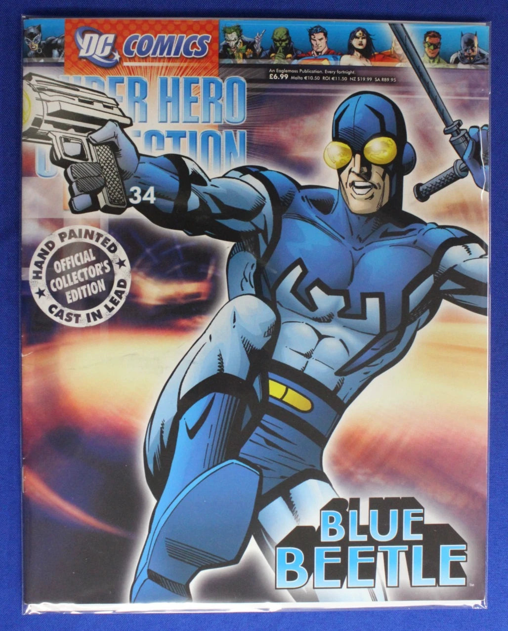 Eaglemoss DC Super Hero Collection Blue Beetle Lead Figurine & Magazine #34 FN