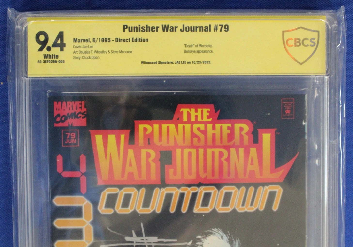 Punisher War Journal #79 SIGNED by Jae Lee CBCS 9.4 NM