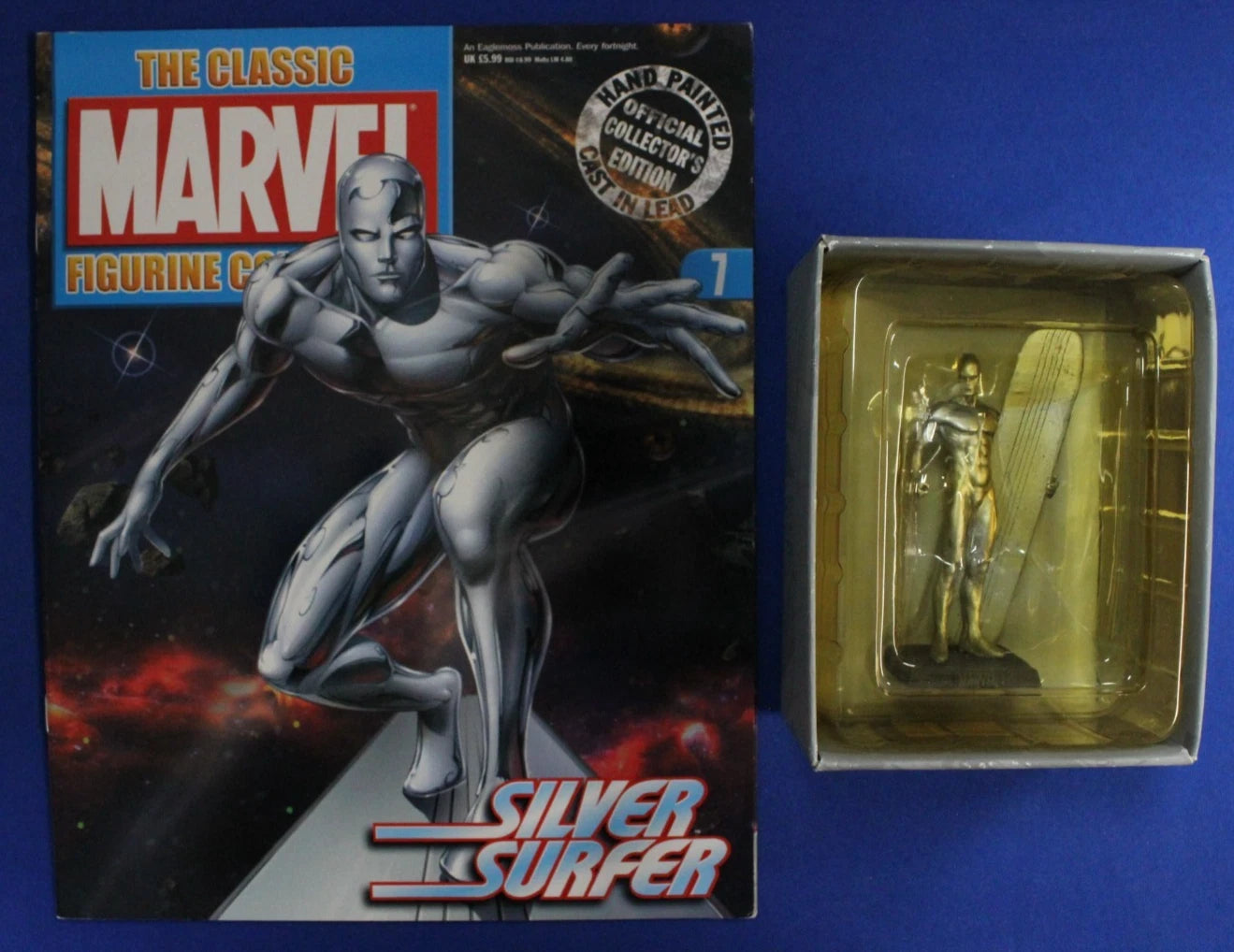 Eaglemoss Classic Marvel Collection Silver Surfer Lead Figurine & Magazine #7