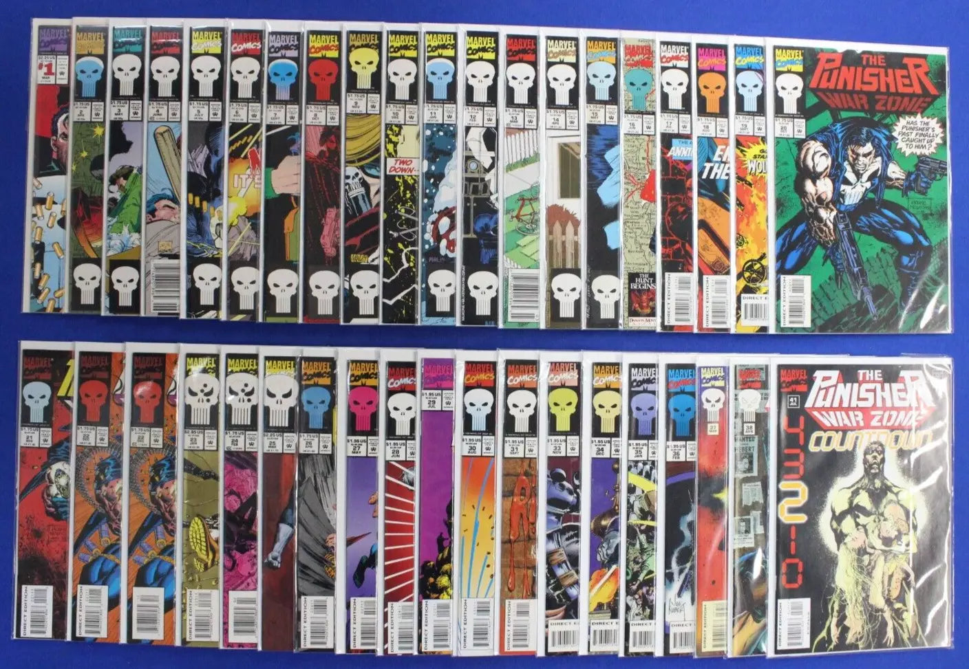 Punisher War Zone #1-41 Near Complete Set NO #32 39-40 FN-VF