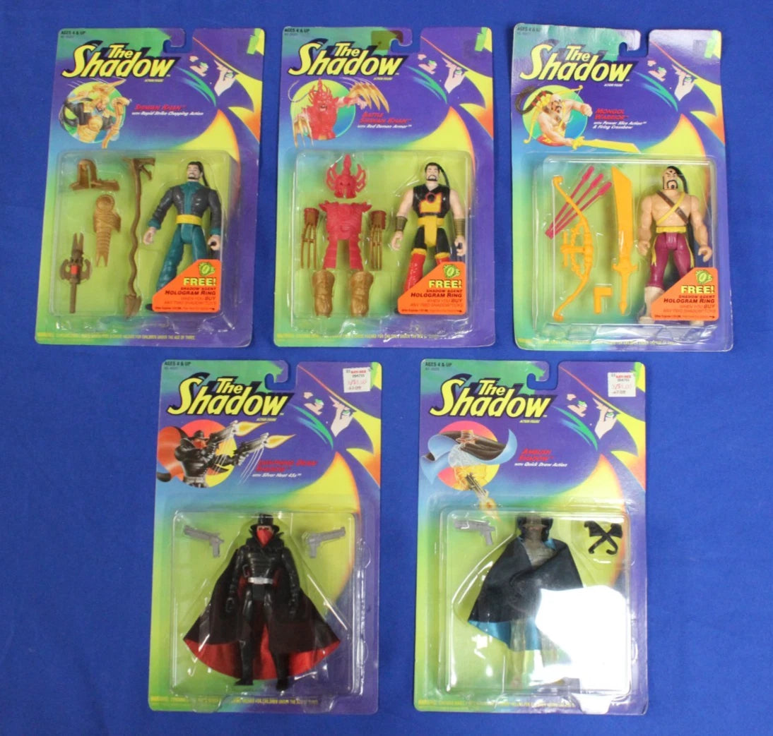 Kenner 1994 The Shadow Action Figure Lot of 5 Sealed in Box