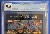 Invincible Iron Man #9 2nd Printing Variant CGC 9.6 NM+ (2016) CGC 9.6