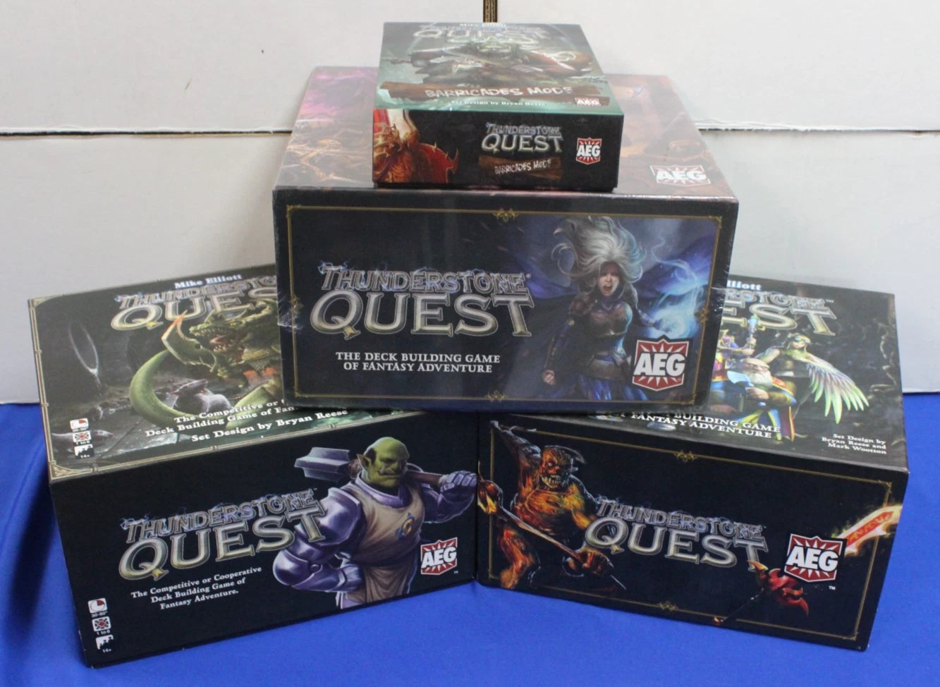 AEG Thunderstone Quest To The Barricades Kickstarter Lot Base Game + Expansions