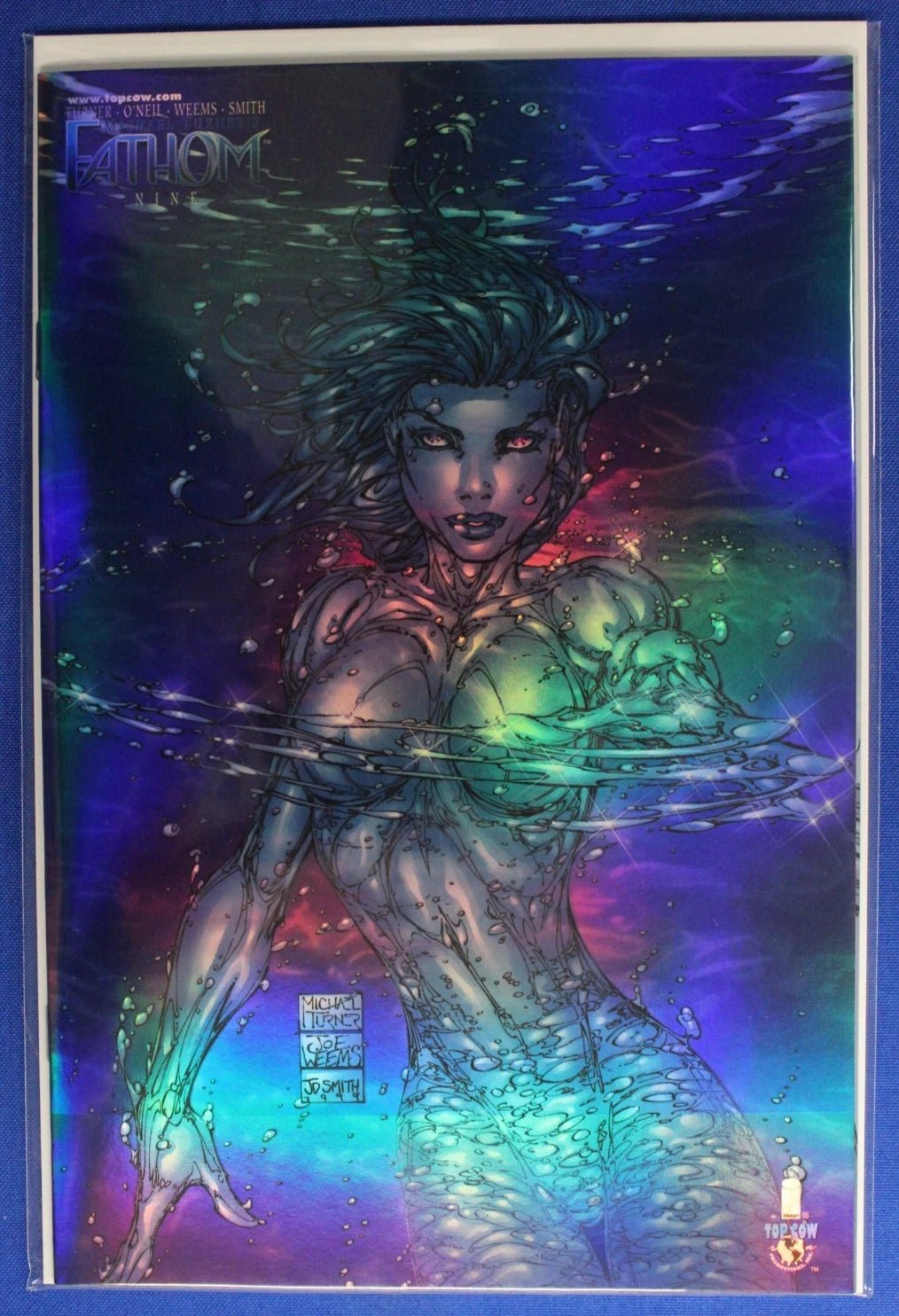Fathom #9 B Cover, Plantinum Holofoil, Emerald Green Foil Variants NM