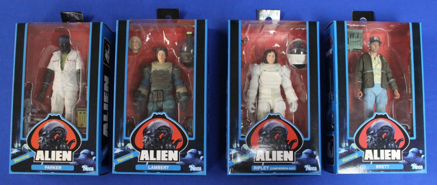 NECA 2019 Alien 40th Anniversary Action Figure Lot of 7 Complete in Box