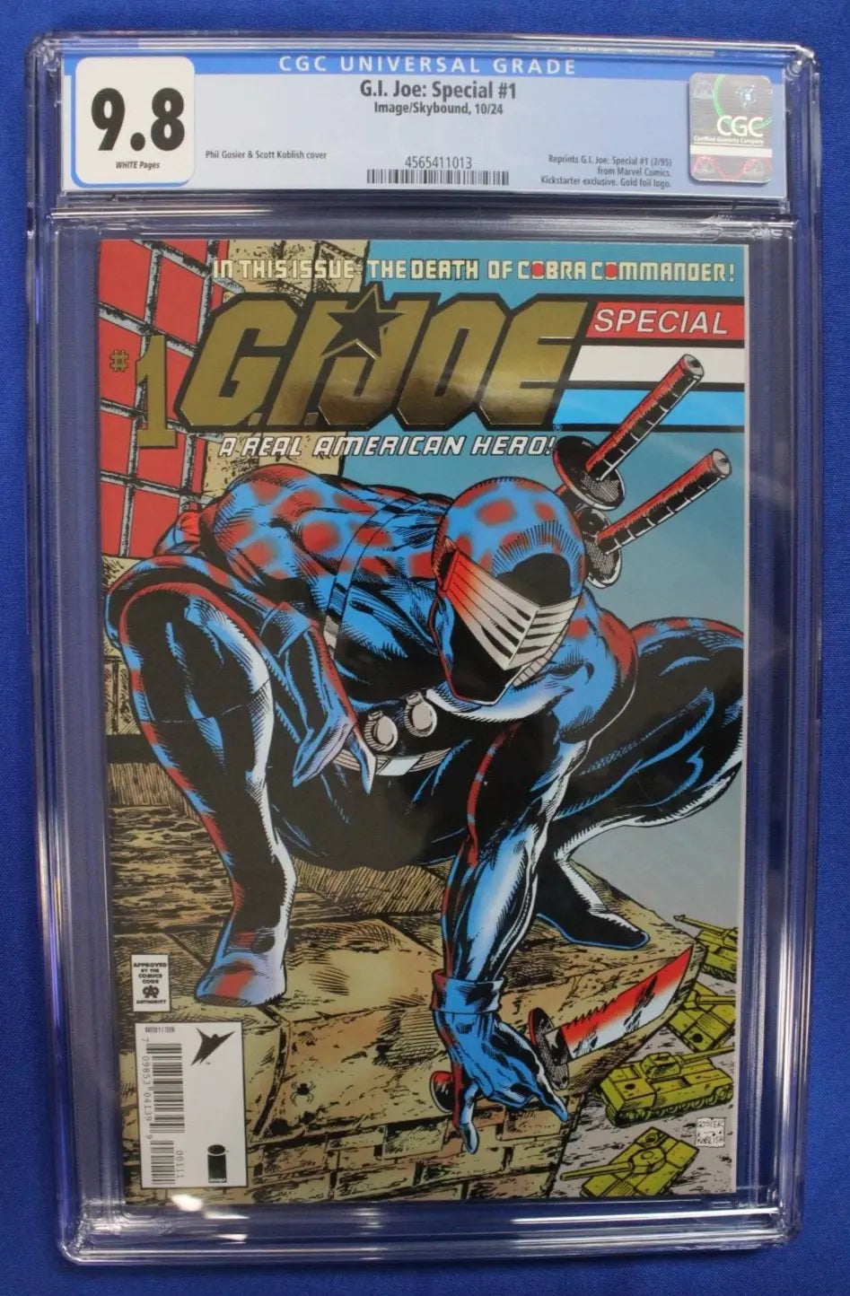 GI Joe Special #1 Kickstarter Exclusive Foil Reprint CGC 9.8 NM/M