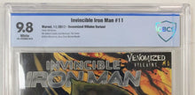 Load image into Gallery viewer, Invincible Iron Man #11 Venomized Villains Variant CBCS 9.8 NM/M
