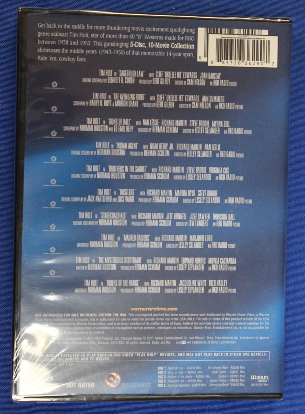 WB Archive Collection Tim Holt Western Classics Collection Volumes 1-4 DVD Set