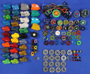 Hasbro Beyblade Mixed Lot of Various Parts Pieces Ripcords & Launchers Metal