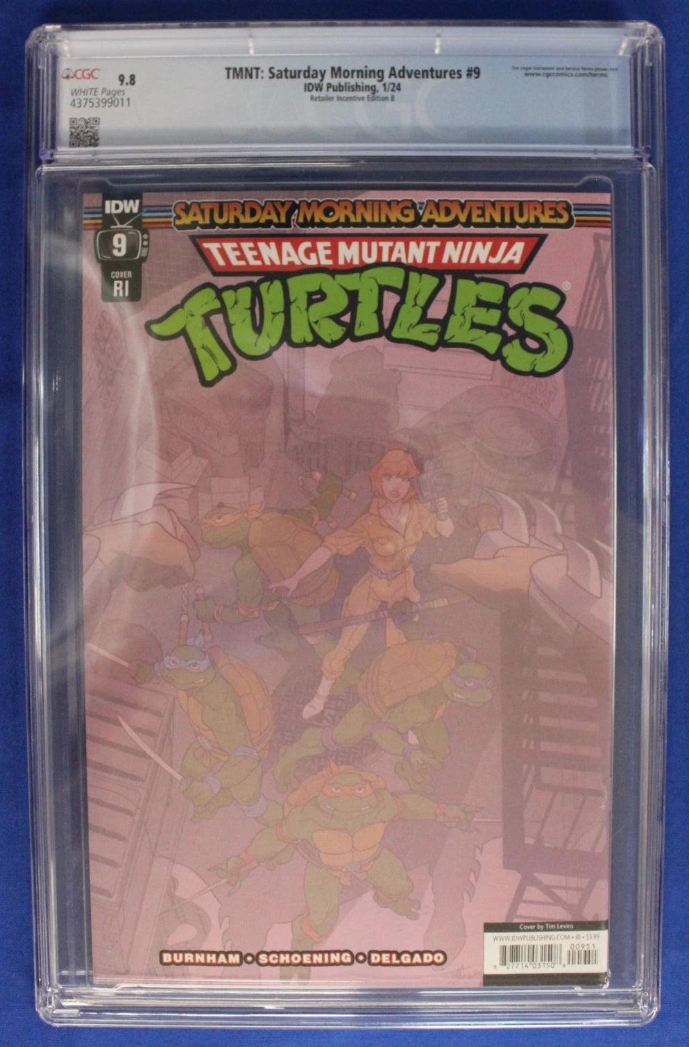 TMNT Saturday Morning Adventures #9 1:25 Virgin Variant CGC 9.8 NM/M