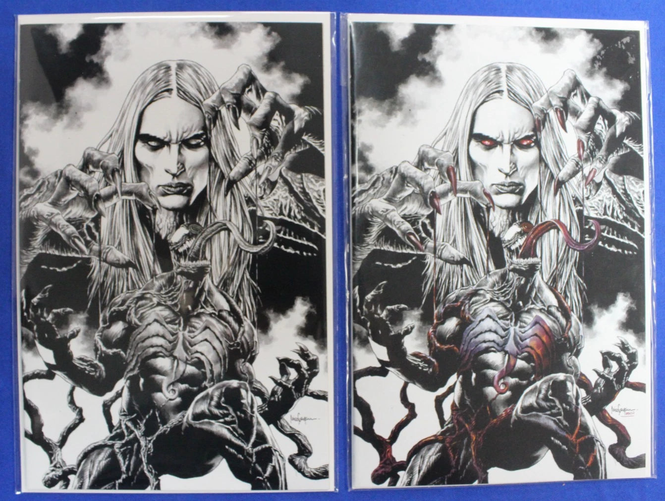 Venom #6 Mico Suayan Color Splash & B&W Virgin Variants VF/NM