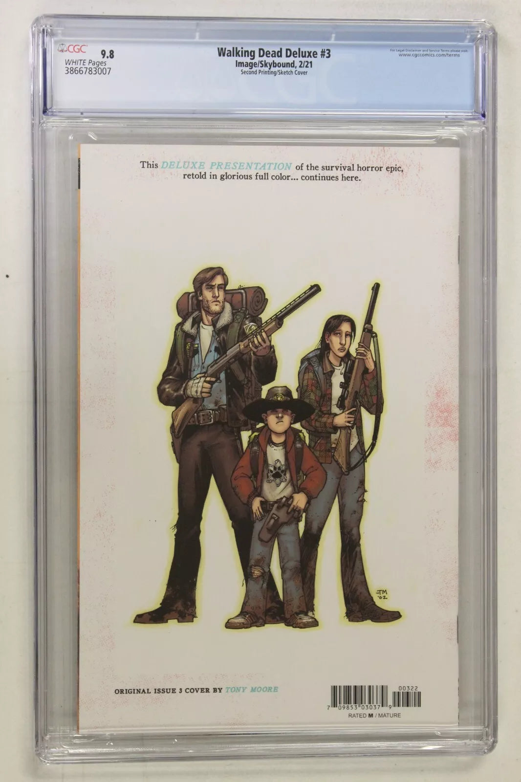Walking Dead Deluxe #3 2nd Print 1:25 David Finch Virgin Variant CGC 9.8