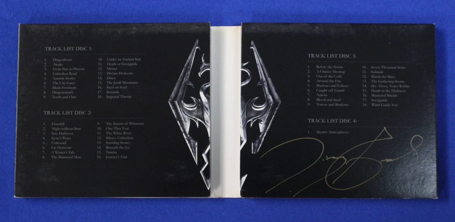 The Elder Scrolls V Skyrim Soundtrack CD Set Signed by Jeremy Soule