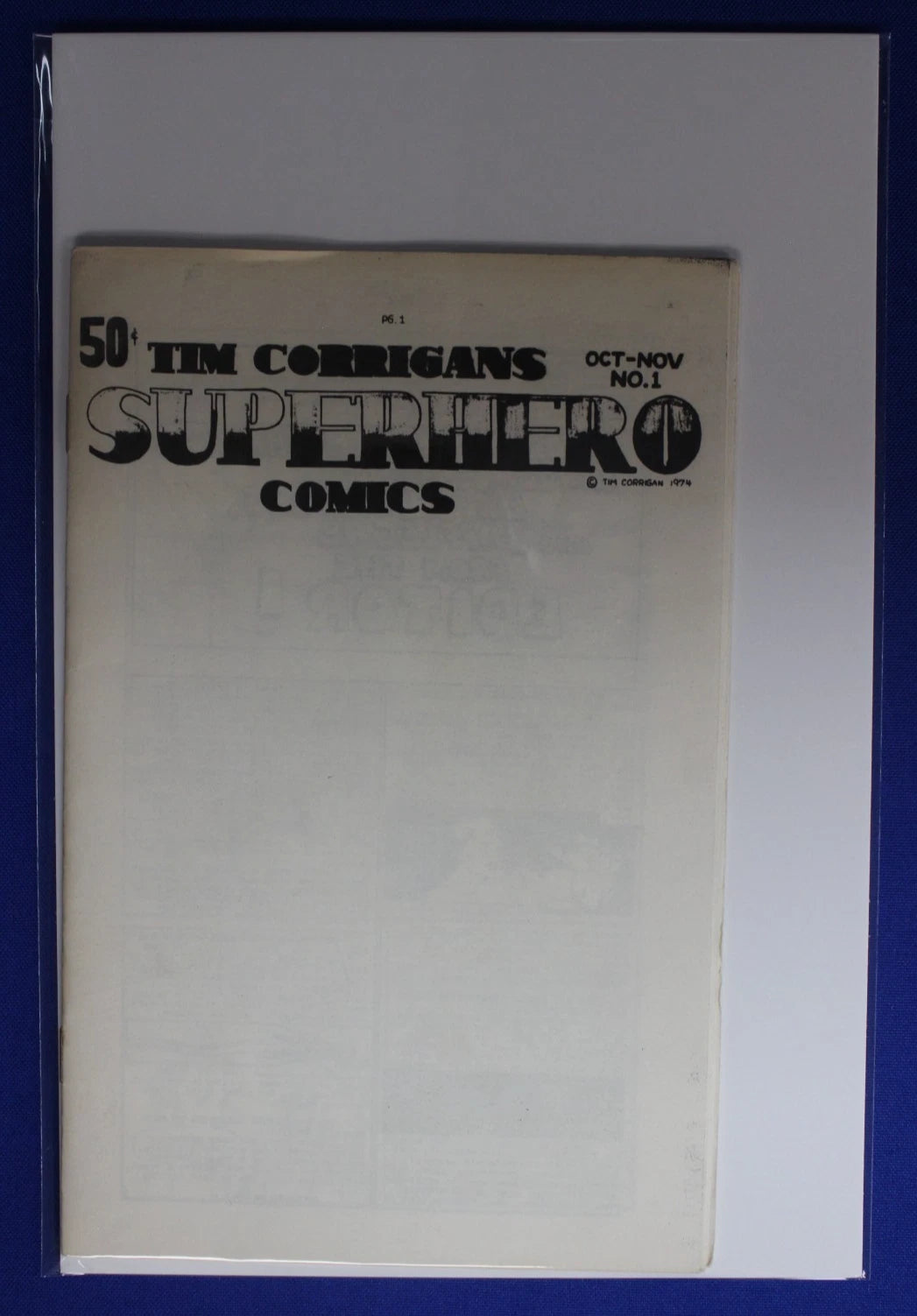 Tim Corrigan's Superhero Comics #1-7 Complete Set FN