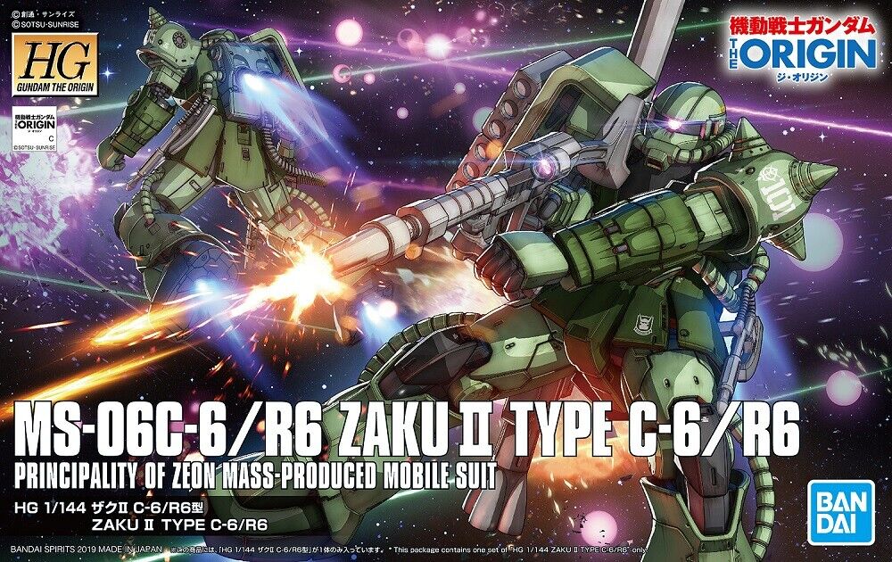 The Origin MS-06C-6/R6 Zaku II Type C-6/R6: Principality of Zeon Mass Produced Mobile Suit (Bandai Spirits)