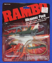 Coleco 1986 Vintage Rambo Toy Weapons Lot Complete in Box