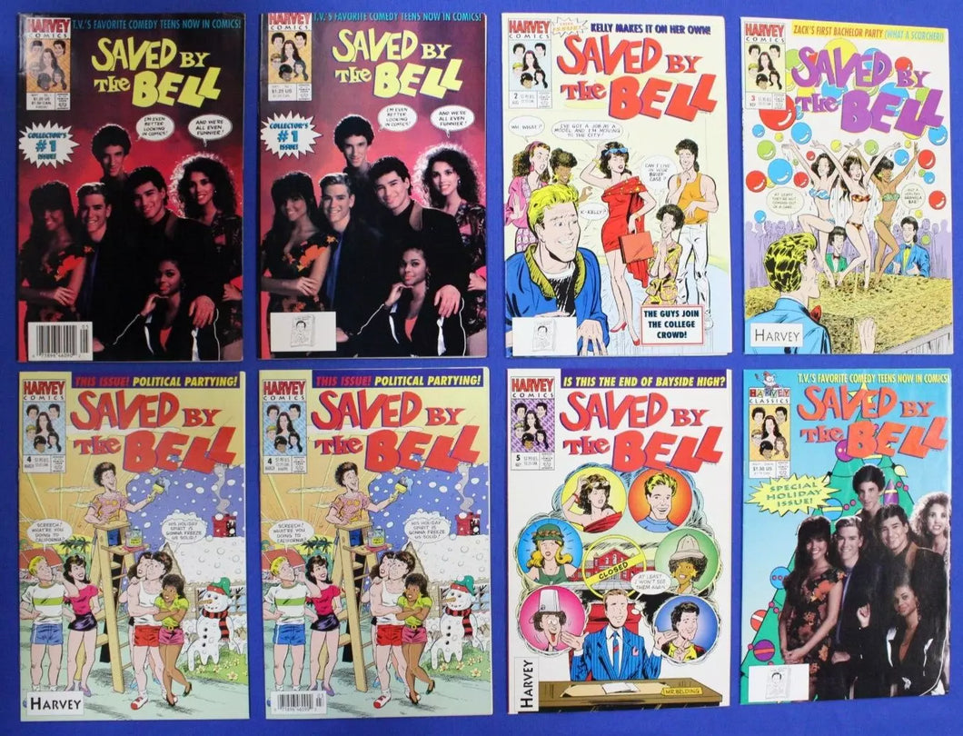 Saved by the Bell #1-5 + Holiday Issue Complete Set Lot of 8 FN-VF+