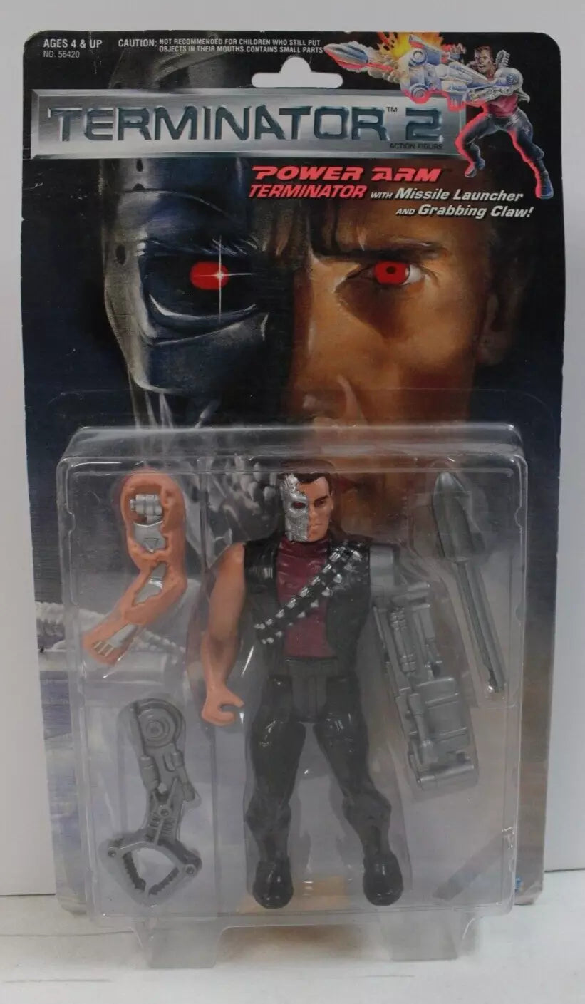 Kenner: 1991 Terminator 2 Figure Lot of 4 Power Arm, Battle Damage, Endoglow, T-1000