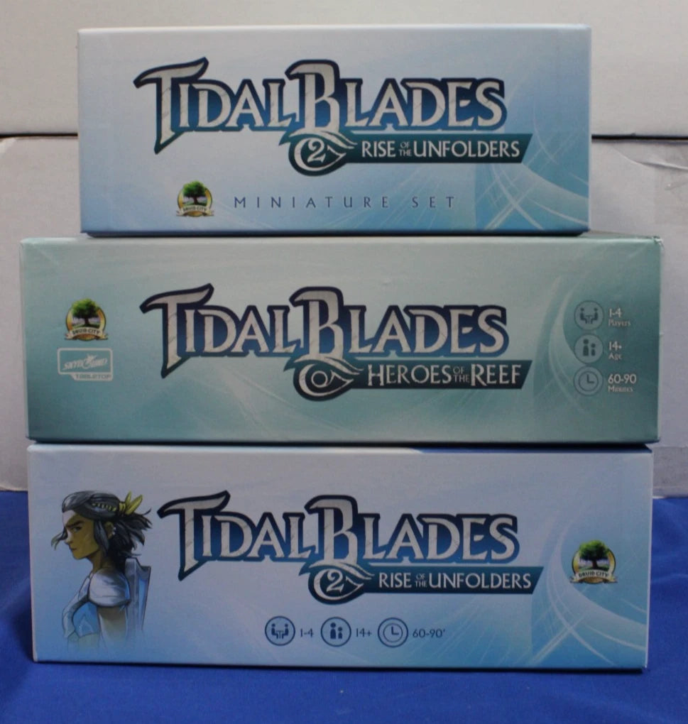 Druid City Games 2023 Tidal Blades Part 1 & II + Miniatures Board Game Lot