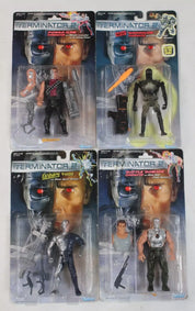 Kenner: 1991 Terminator 2 Figure Lot of 4 Power Arm, Battle Damage, Endoglow, T-1000