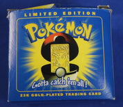 Pokemon Burger King 1999 23k Gold Pikachu + Togepi Trading Cards with Pokeball