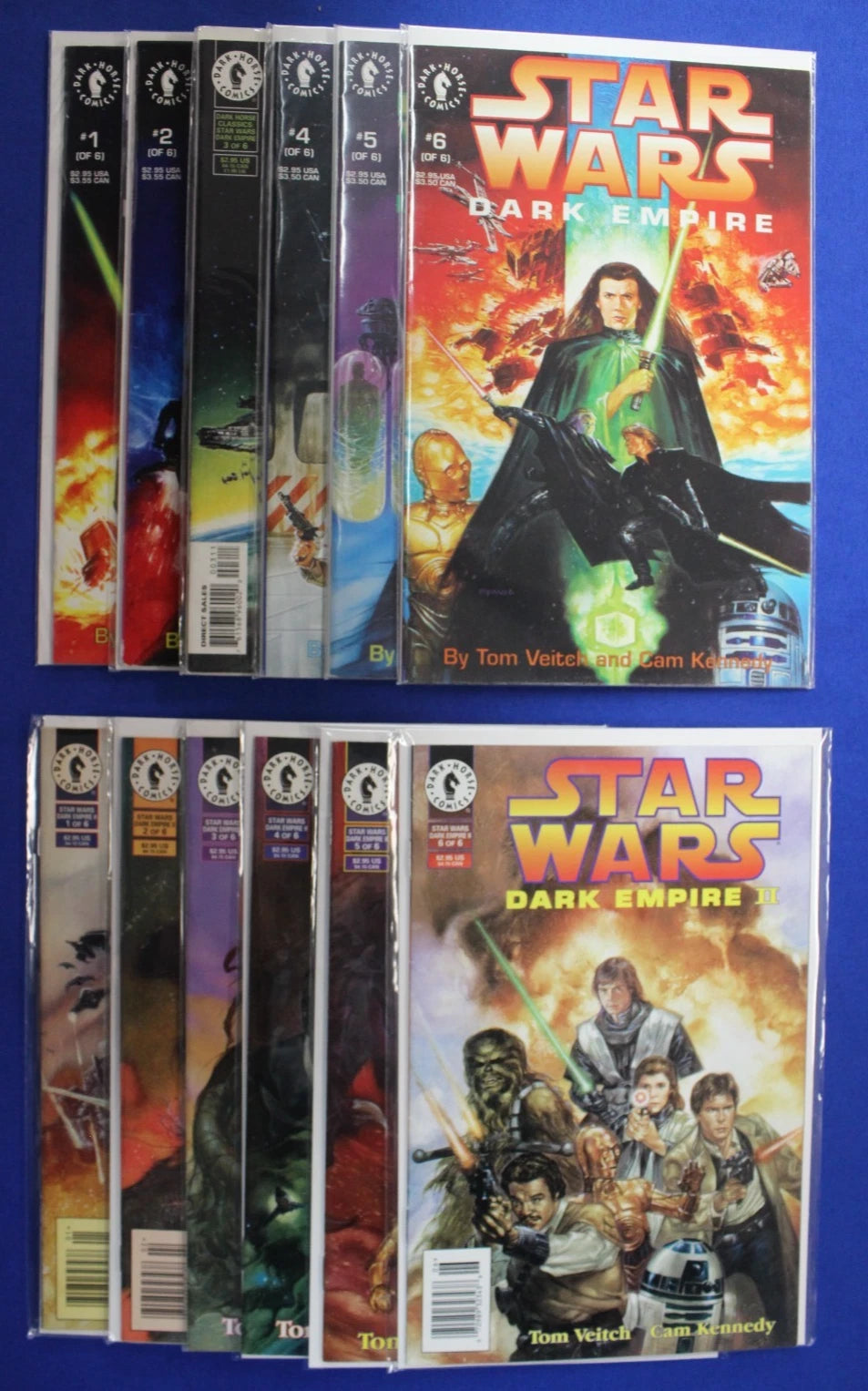 Star Wars Dark Empire I & II #1-6 Complete Lot of 12 VF