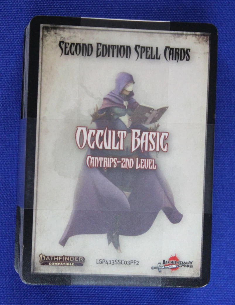 Pathfinder 2E Spell Cards & Basic Cantrips Lot of 6 Occult Focus Divine Primal