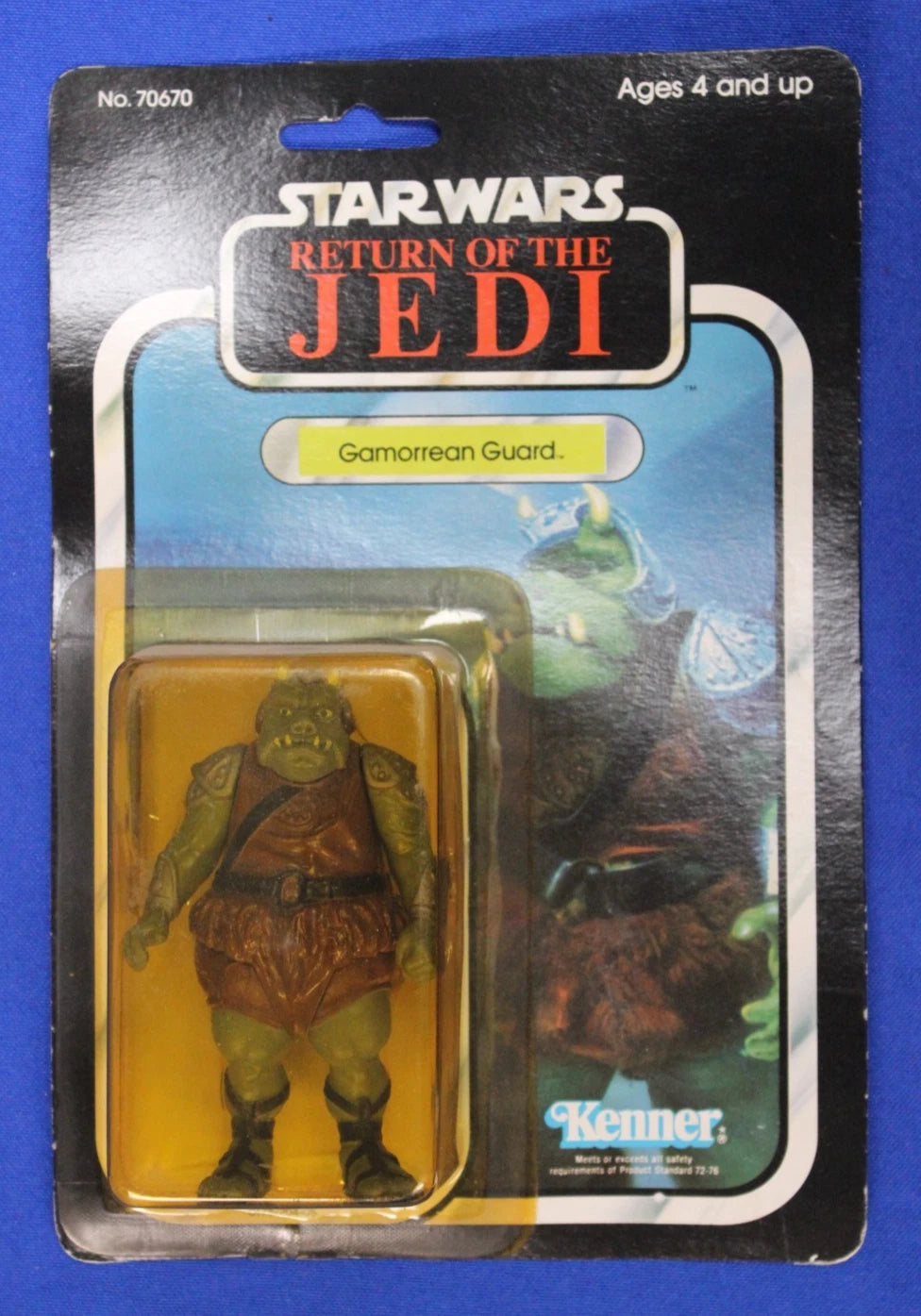 Kenner 1983 Star Wars Return of the Jedi Gamorrean Guard Figure on Card 77 Back