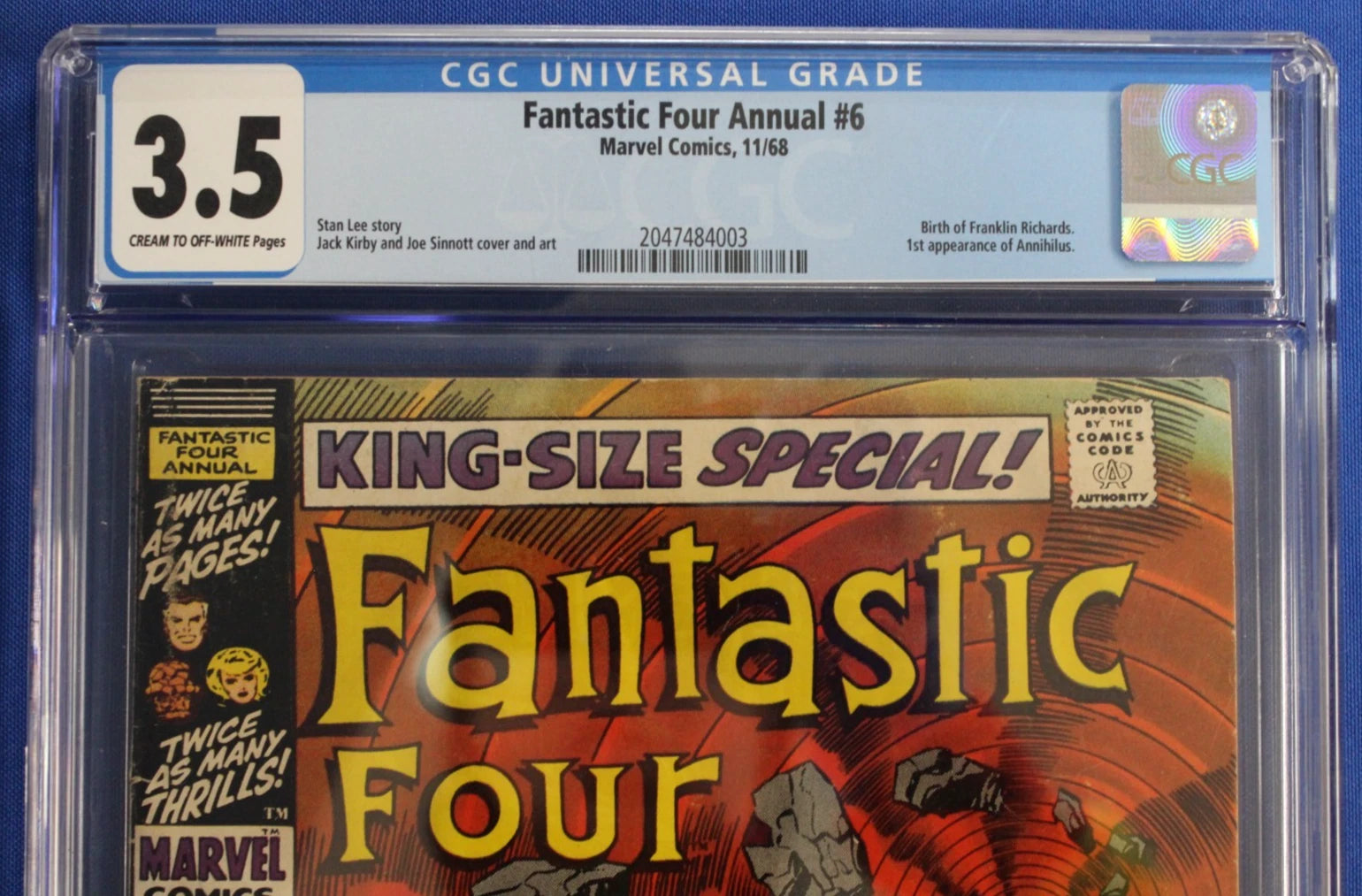Fantastic Four Annual #6 CGC 3.5 VG-