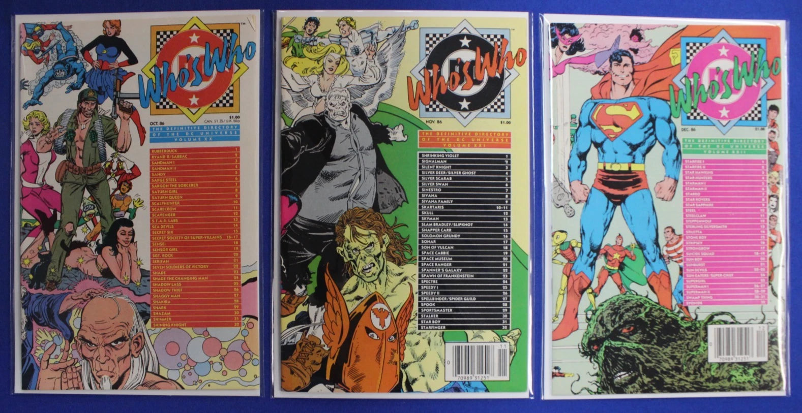 DC Who's Who #1-26 + 87 Update 1-5 & 88 Update 1-4 Complete Sets Lot of 35 VF