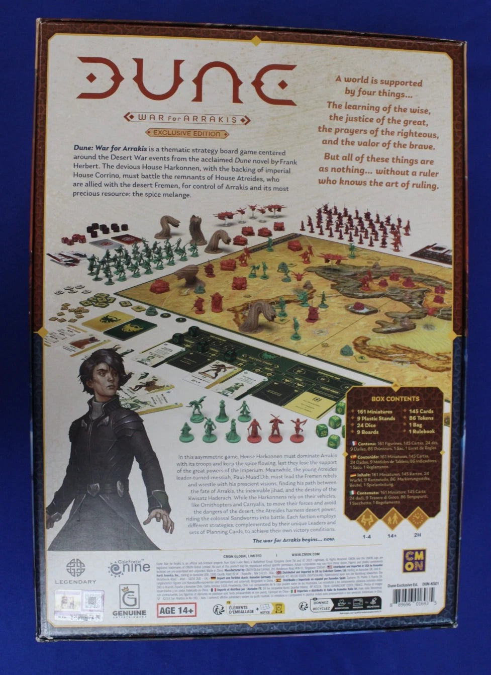 CMON Dune War for Arrakis + 2 Expansions + Playmat Lot of 4 Complete