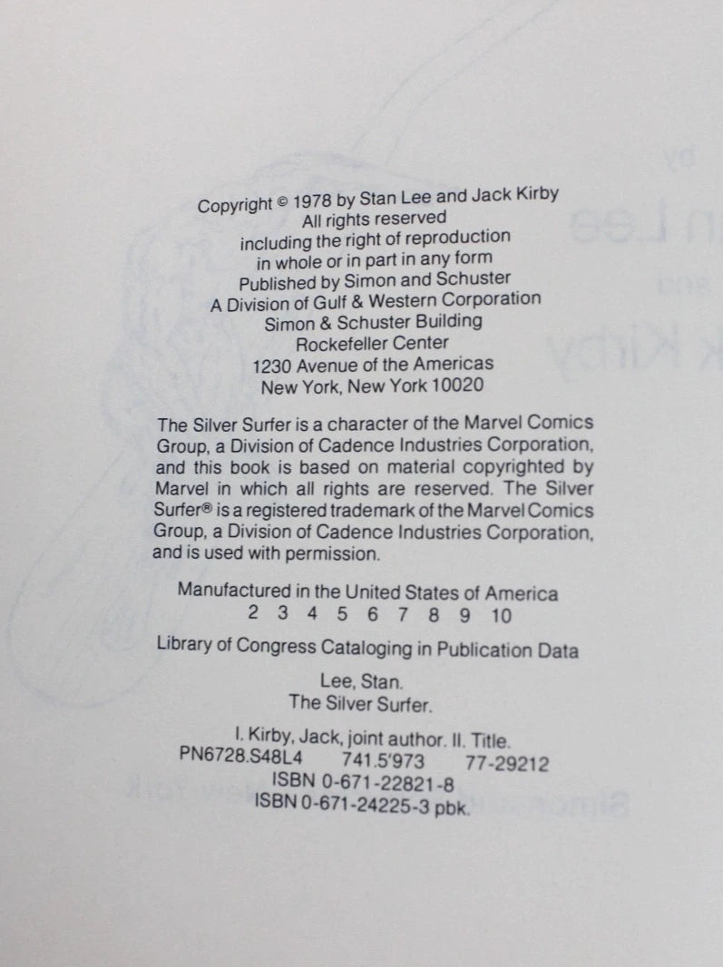 Silver Surfer The Ultimate Cosmic Experience TPB 2nd Printing Marvel 1978