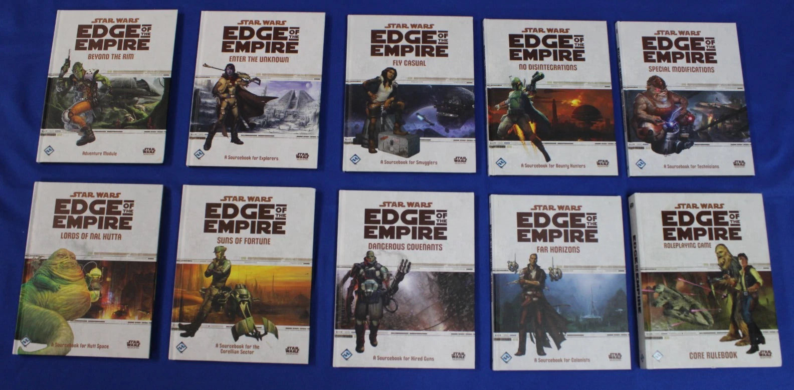 Star Wars Edge of the Empire Core Rulebook + Sourcebooks + Adventure Module Lot of 10