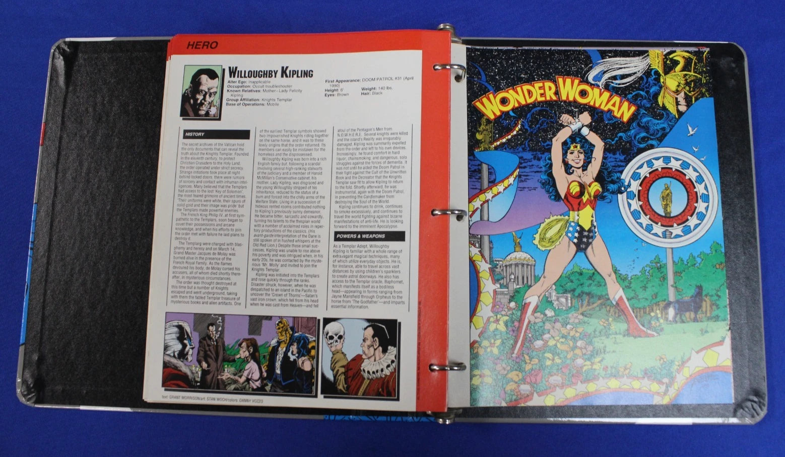 Who's Who in the DC Universe Lot of 2 Binders of DC Character and Data Sheets