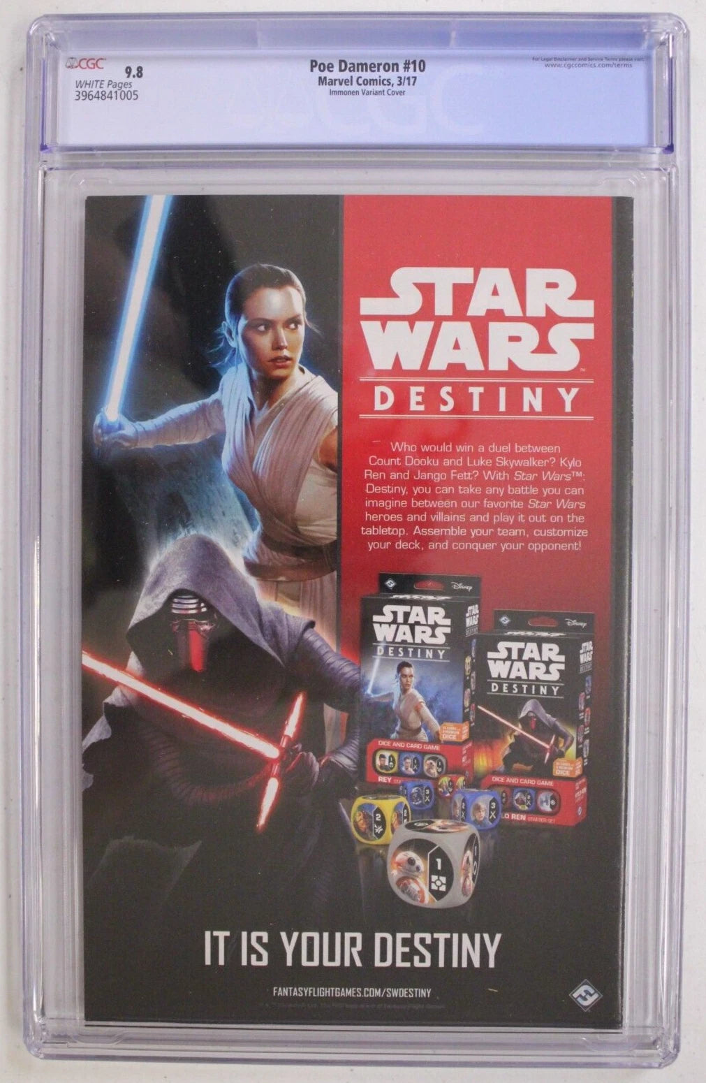 Star Wars Poe Dameron #10 Immonen 40th Anniv. Leia Variant CGC 9.8